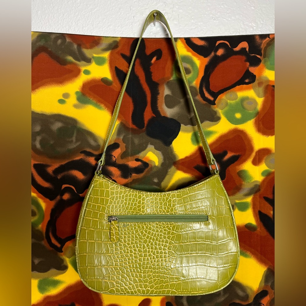 Green Faux Crocodile Liz Claiborne Purse